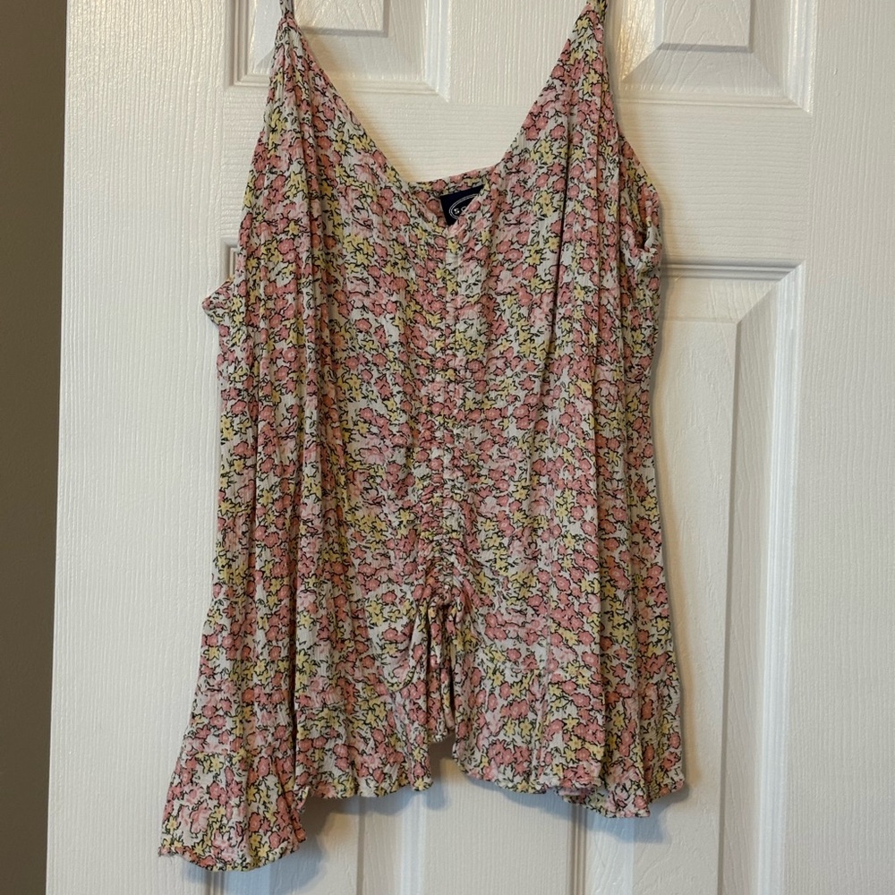 Chic Floral Camisole in Pink and Yellow